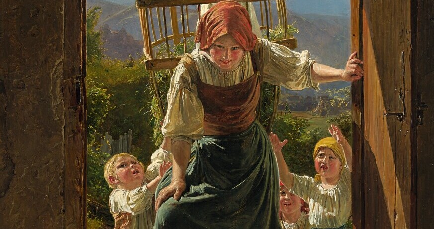 Ferdinand Georg Waldmüller, Heimkehrende Mutter mit Kindern, 1863 © Leopold Museum, Wien, Foto: Leopold Museum, Wien Exhibition: PATHS TO REALITY. Waldmüller to Romako
