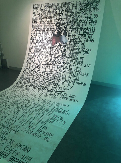 <Island sale 201217; pronounced as I will land and sail> installation view 2018