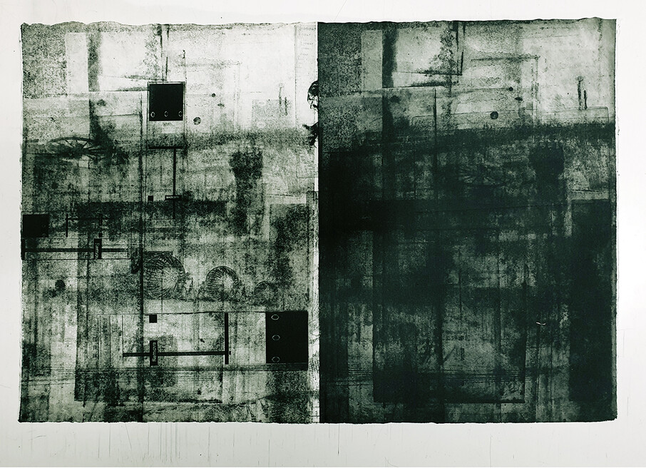 FinTim(_amust), collage,Labouring _ gesturng_dictating (a scab), 2020-on going project