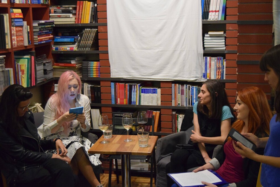 Public reading as a part of NEMA magazine promotion in Sarajevo.