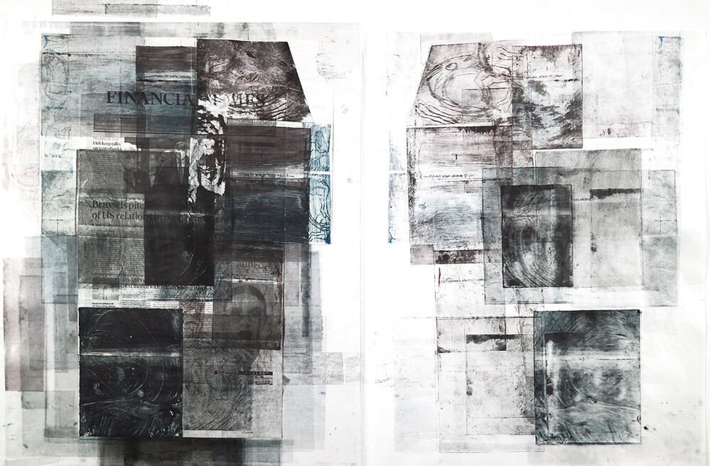 FinTim,collage, series of citing_silencing_speaking_marking_mirroring_labouring action (a wall paper), 2020-on going project