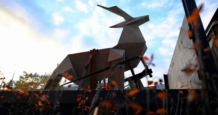 Ukrainian Pavilion: The Origami Deer by Zhanna Kadyrova on the Way to Venice