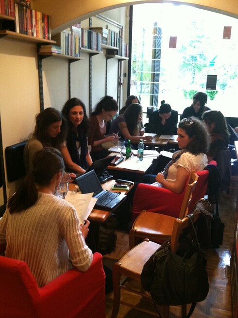 One of the first SWW’s weekly workshops at Buybook, Sarajevo.