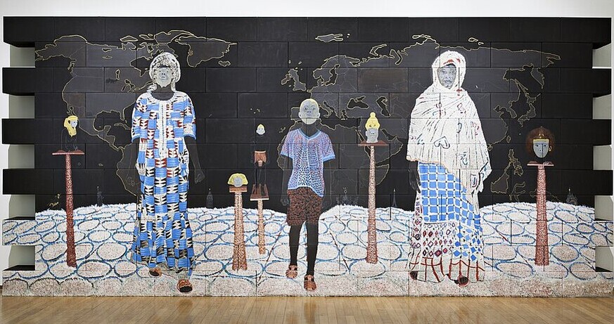 Omar Ba | Clin d‘oeil à Cheikh Anta Diop – Un continent à la recherche de son histoire, 2017 Courtesy of Galerie Templon, New York / Paris / Brussels © Adagp, Paris, 2024 / Photo: Galerie Templon, New York / Paris / Brussels Artist talk with Robert Gabris: In Avant-Garde and Liberation