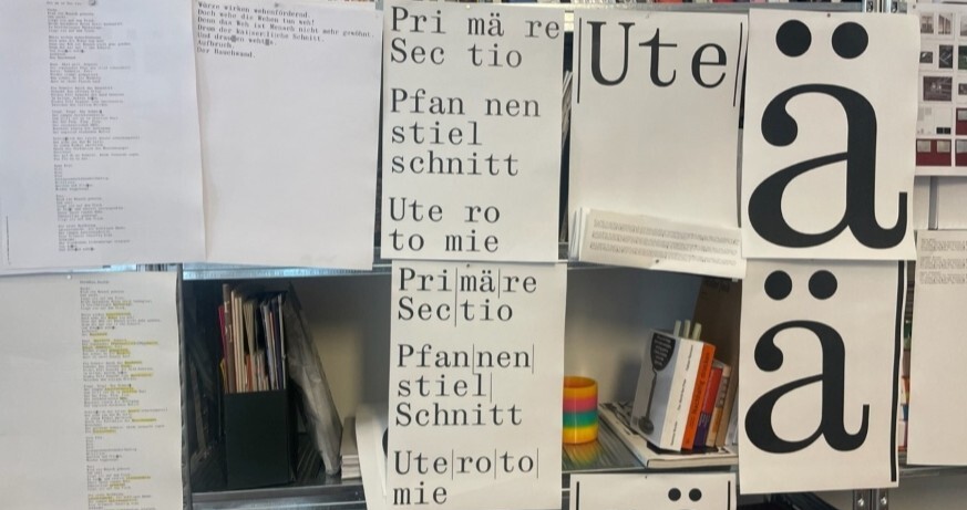 Alexandra Möllner designs the text passage “Primäre Sectio” by Emilia Mékok